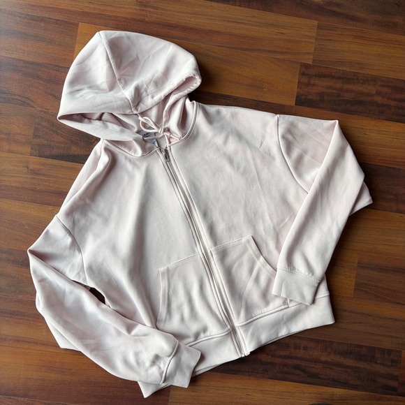 Always You Tops - Always You Womens Pale Pink Modal Blend Full Zip Hoodie Sweatshirt STK9936 L